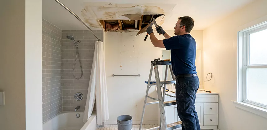 Bathroom Leak Ceiling Repair in Tacoma