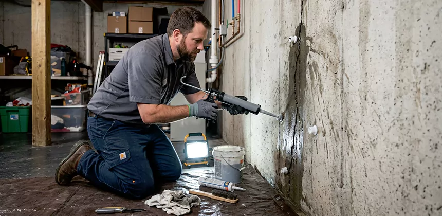 Basement Leak Repair From Inside in Tacoma